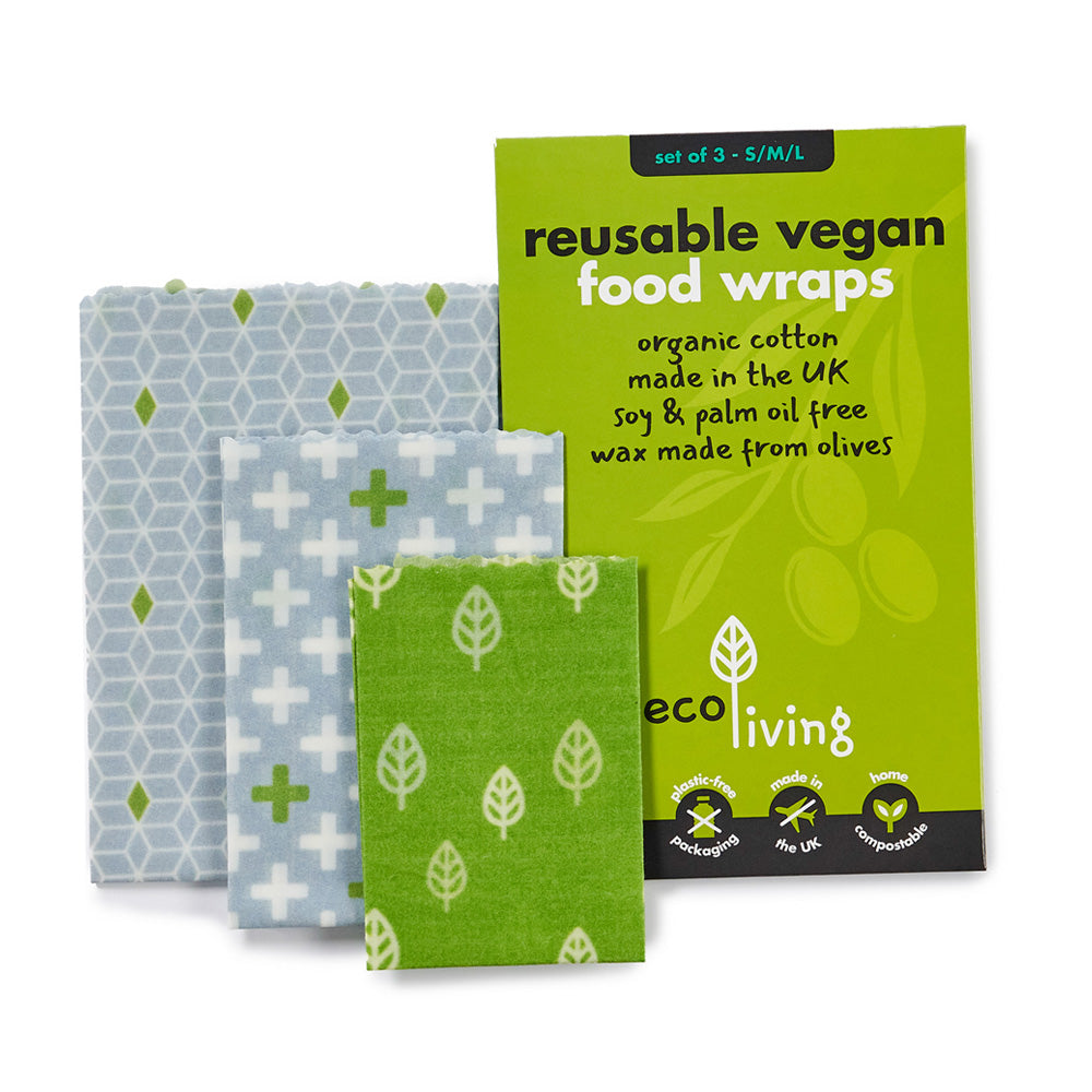 Reusable Vegan Food Wraps  (Set of 3)